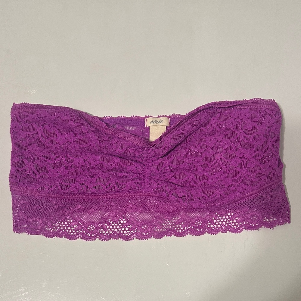 Aerie Vibrant Purple Lace Bandeau